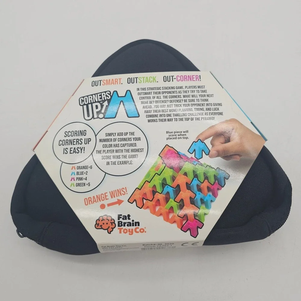 Fat Brain toy Co. FA292-1 Corners Up game outsmart outstack outcourner
